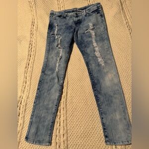 VIP Light Blue Distressed Skinny Jeans